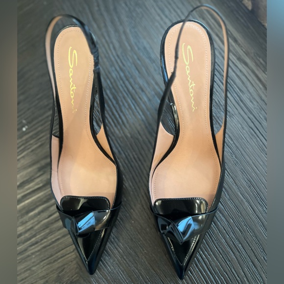 Santoni Knot Detail Slingback Pumps - Picture 10 of 15